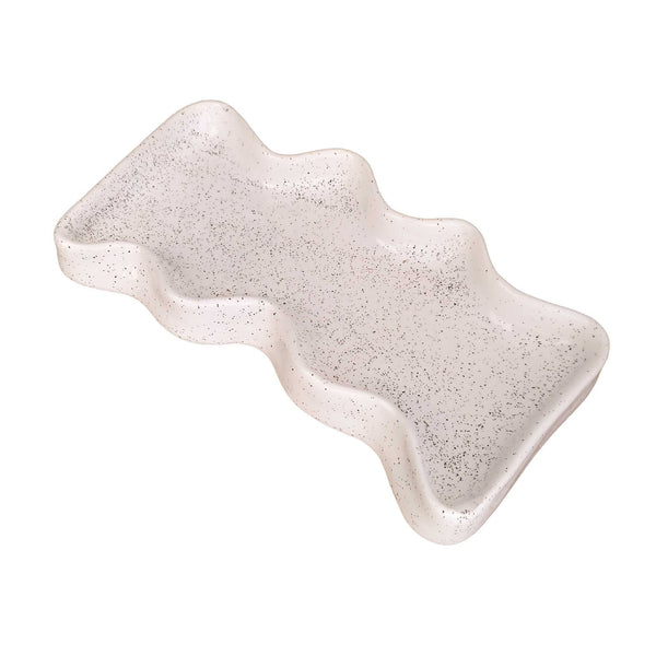 Keramikbakke Wave, rektangulær, hvid – 5mm Paper – Norvi