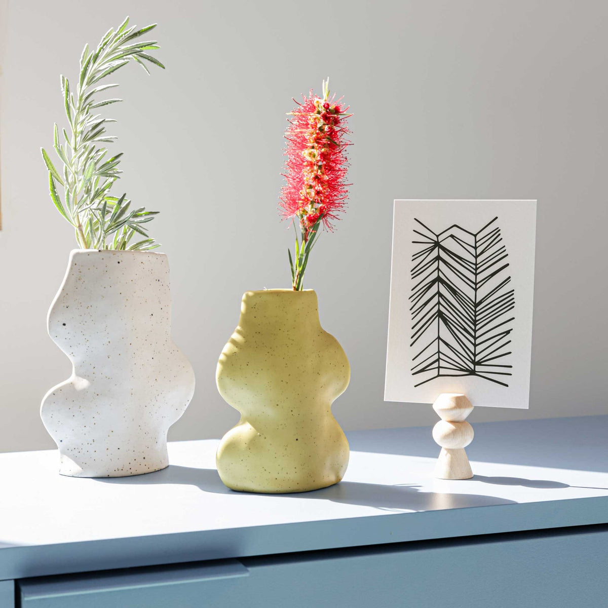 Fluxo keramikvase Medium, hvid – 5mm Paper – billede 3